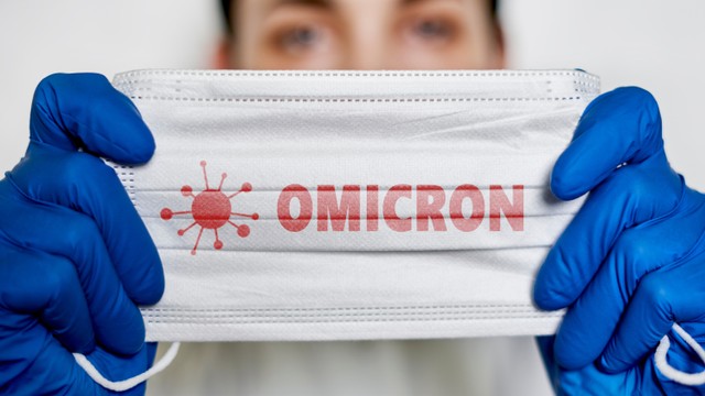 Ilustrasi virus corona Omicron.
 Foto: Shutterstock