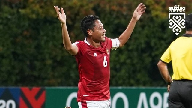 Selebrasi Evan Dimas di laga Indonesia vs Kamboja. Foto: AFF Suzuki Cup
