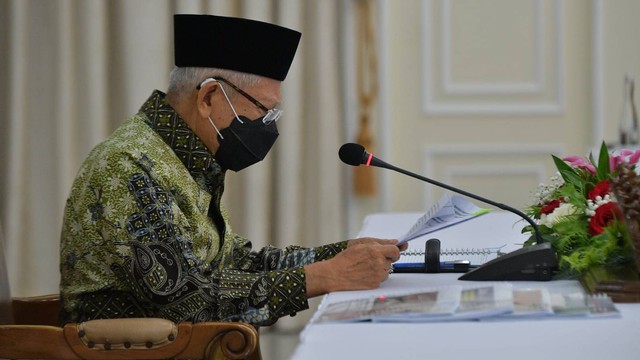 Wakil Presiden Ma'ruf Amin Pimpin Rapat Percepatan Pembangunan di Papua. Foto: KIP