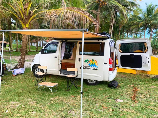 Set camping ala van di Lampung Campervan, Rabu (15/12) | Foto : Sidik Aryono/Lampung Geh