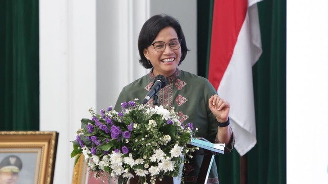 Menteri Keuangan Sri Mulyani sosialisasi UU HPP di Bandung. Foto: Dok. Ditjen Pajak