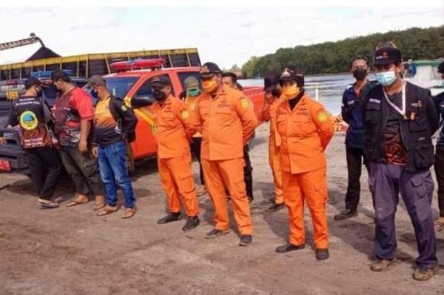 Apel persiapan untuk mencari dua korban tenggelam di Sungai Kahayan. (FOTO: Dokumen Ist).