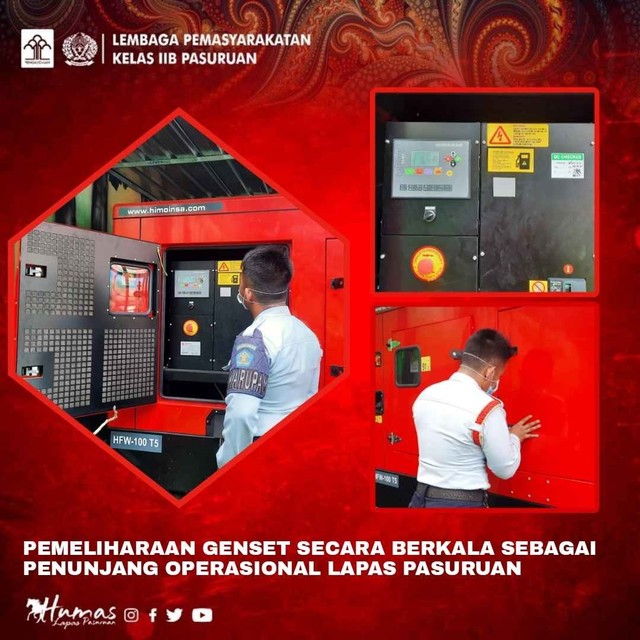 Pemeliharaan Mesin Genset Lapas Pasuruan  Guna Mencegah Terjadinya Kerusakan