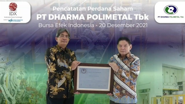 PT Dharma Polimetal Tbk (DRMA) resmi tercatat pada Bursa Efek Indonesia. Foto: DRMA