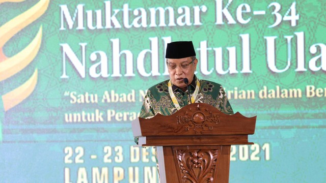 Ketua Umum Pengurus Besar Nahdlatul Ulama (PBNU) KH Said Aqil Siradj di acara Muktamar NU. Foto: Tim Media Muktamar NU