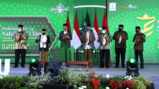 Pembukaan di acara Muktamar Nahdlatul Ulama (NU). Foto: Lukas/Biro Pers Sekretariat Presiden