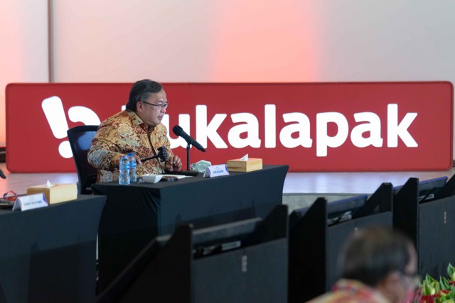 Komisaris Utama sekaligus Komisaris Independen Bukalapak, Bambang Brodjonegoro menggelar Rapat Umum Pemegang Saham Luar Biasa (RUPSLB). Foto: Dok. Istimewa