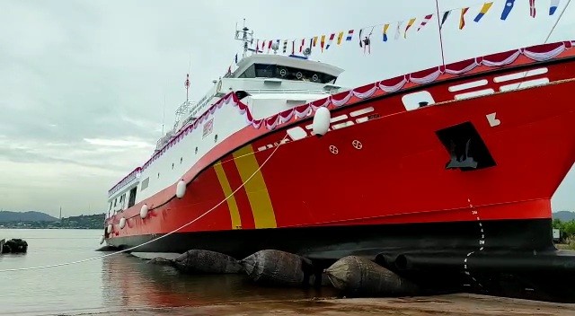 KN SAR Ganesha 105 yang diresmikan di Batam. Foto: Zalfirega/kepripedia.com.