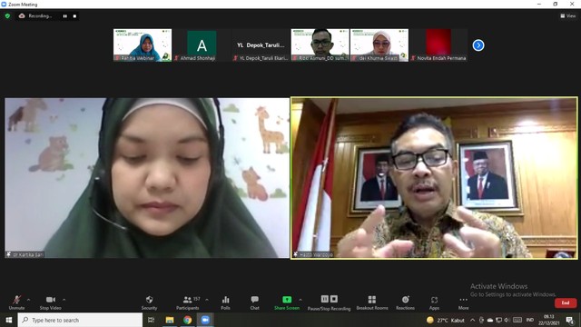 Webinar dalam mendukung peran Ibu berdaya serta mendekatkan telekonseling menyusui bagi Ibu-ibu. (Rabu, 22/12) Dok. Dompet Dhuafa