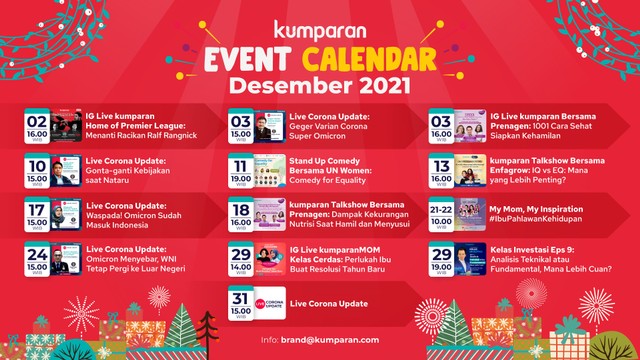 Calendar Event Desember 2021. Foto: Tim Kreatif kumparan