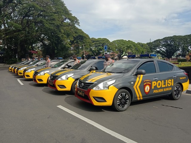 Personel Polresta Malang Kota dalam apel pengamanan Nataru. foto/M Sholeh