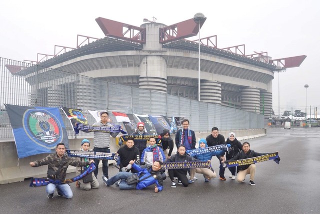 Inter Club Indonesia di Stadion San Siro, Milan, italia. Foto: Benediktus Arden/Inter Club Indonesia