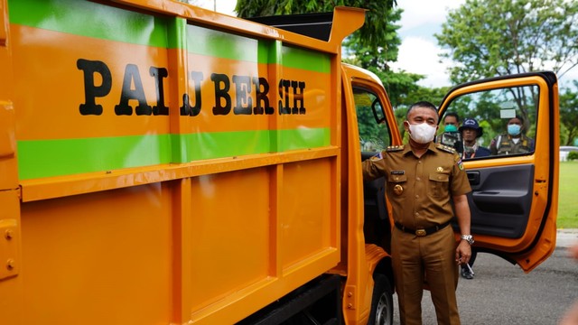 46 Truk Sampah Mini Ditempatkan di Setiap Kelurahan di Kota Palu. Foto: Humas Pemkot Palu