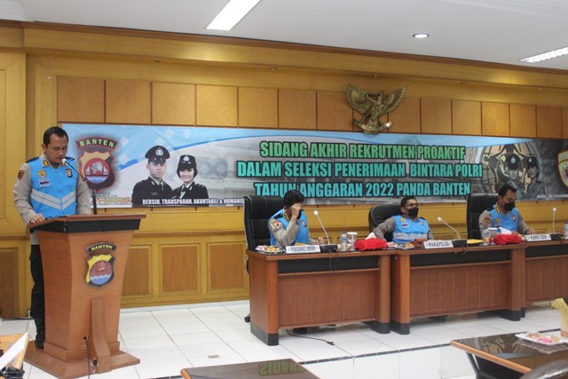 Wakapolda Banten Pimpin Sidang Akhir Rekrutmen Proaktif Seleksi Penerimaan 
