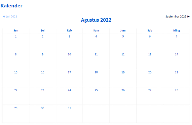 Kalender Bulan Agustus 2022 dan Daftar Hari Pentingnya | kumparan.com