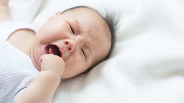 Ilustrasi hidung tersumbat pada bayi di malam hari. Foto: Shutterstock