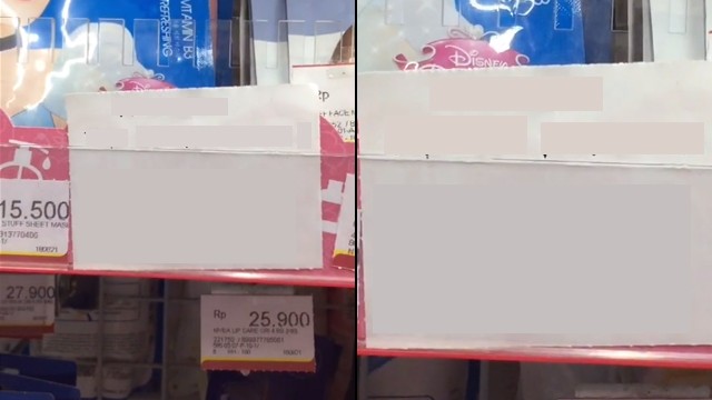 Pegawai minimarket beri pesan menohok di rak yang kerap dimalingi. (Foto: @libraa38_/TikTok)