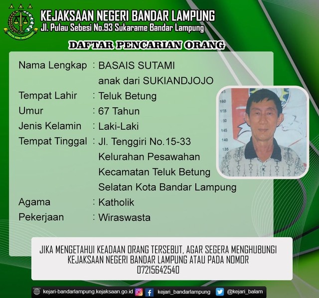 Dicari! 4 DPO Kejaksaan Negeri Bandar Lampung Per Tahun 2012-2022 (1)
