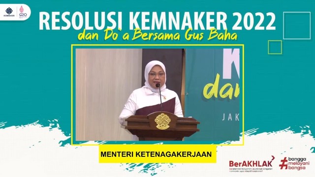 Apel Pagi Kemnaker tahun 2022. Image: https://www.youtube.com/watch?v=Aq7Fugth59Q