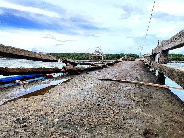 Proyek Senilai Rp 2,4 Miliar Macet, Ini Kondisi Jembatan Pulau Pasaran Lampung (3)