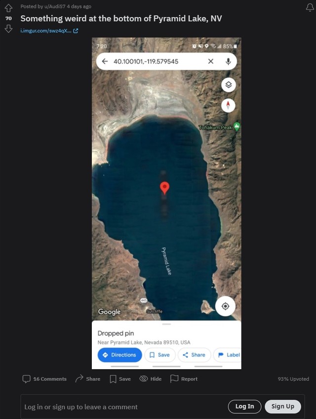 Objek Misterius di Dasar Danau Tertangkap Kamera Google Maps, Markas Rahasia?