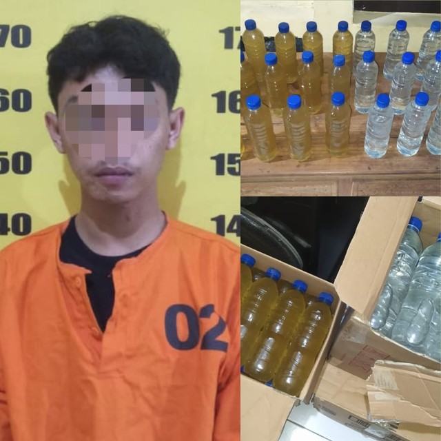 Bawa Ratusan Botol Miras, Pria Asal Kediri Kota Berhasil Ditangkap Polsek Besuki
