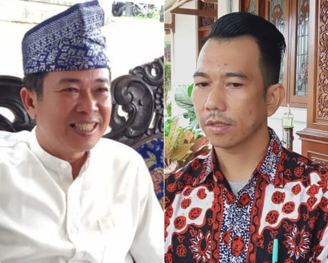 Syaid Fuad (kiri) dan Raden Wan Petra Nugraha (kanan), orang mengaku berhak menyandang gelar sultan di Jambi. (Foto: Jambikita)