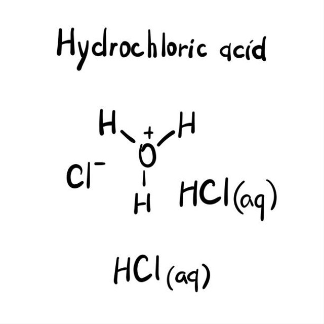 Ilustrasi senyawa kimia HCl. Foto: iStock