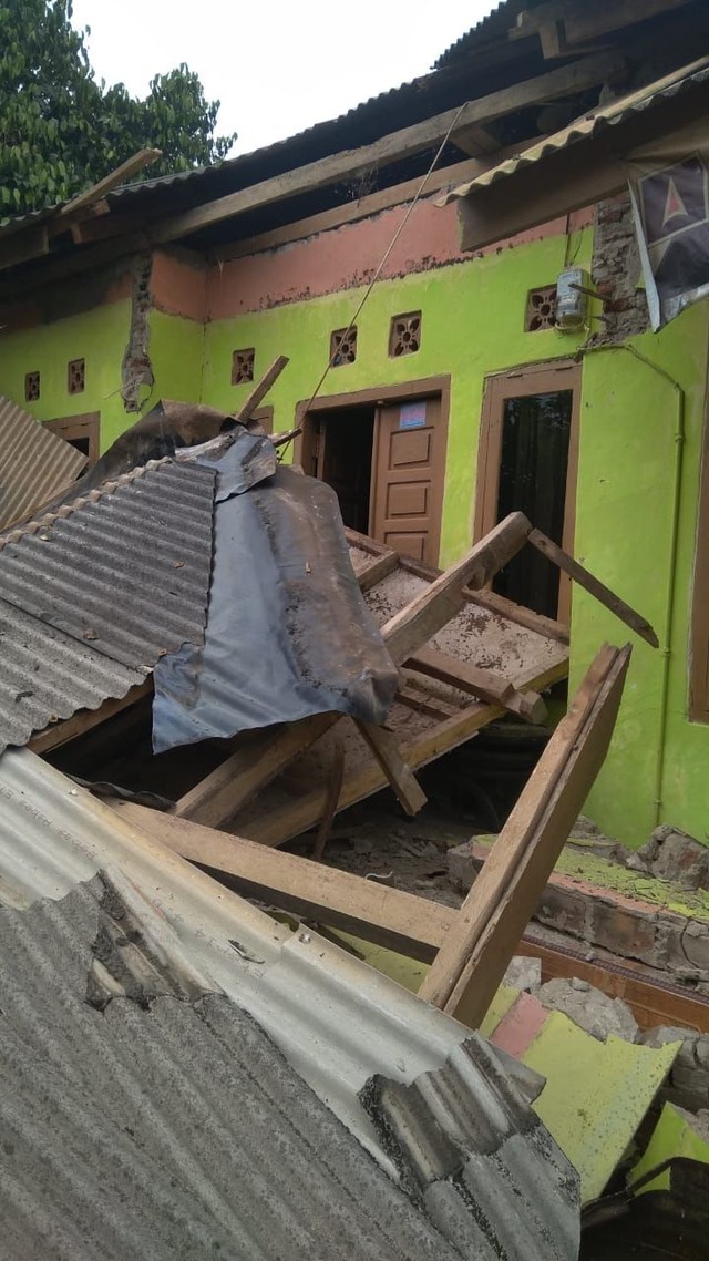Kerusakan rumah warga usai gempa di Pandeglang, Banten.  Foto: Dok. Istimewa