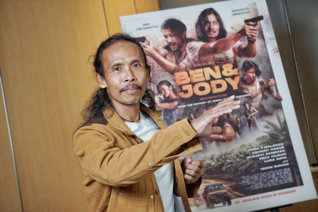 Yayan Ruhiyan saat press Junket film Ben & Jody di Jakarta, Jumat (14/1). Foto: Jamal Ramadhan/kumparan