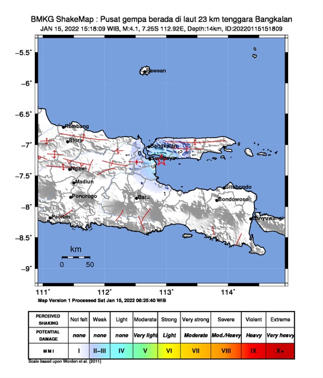 Gempa Berkekuatan 4,1 M Guncang Bangkalan, Dirasakan di Surabaya (465505)