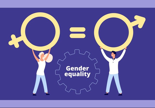 Gender Equality. Source: https://www.vectorstock.com/royalty-free-vector/gender-equality-concept-flat-male-vector-26904572
