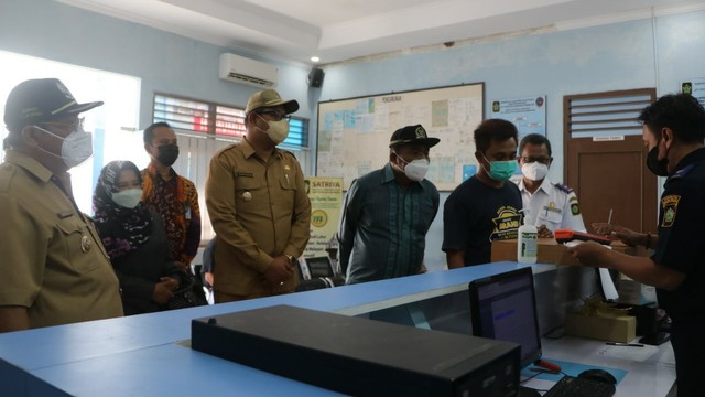 Dinas Perhubungan Kulon Progo saat meluncurkan layanan uji KIR digital. Foto: istimewa.