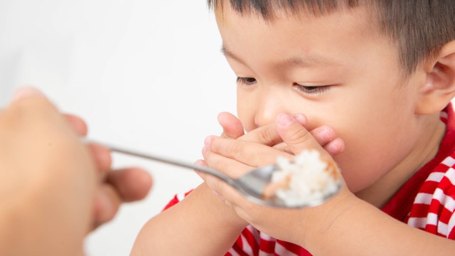 Ilustrasi anak susah makan nasi. Foto: Littlekidmoment/Shutterstock