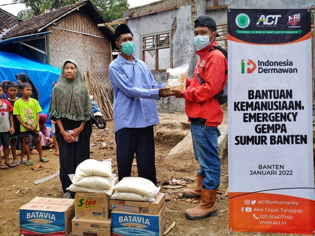 ACT Banten Salurkan Bantuan untuk Penyintas Gempa Banten