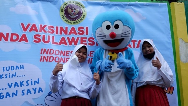 Vaksinasi COVID-19 yang dilaksanakan BIN Daerah Sulawesi Selatan di Kabupaten Wajo. Foto: Dok. Istimewa