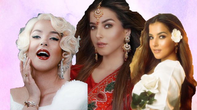 Tasya Farasya saat berdandan ala Marilyn Monroe, Rosalinda, dan Katrina Kaif. Foto: Instagram/@tasyafarasya