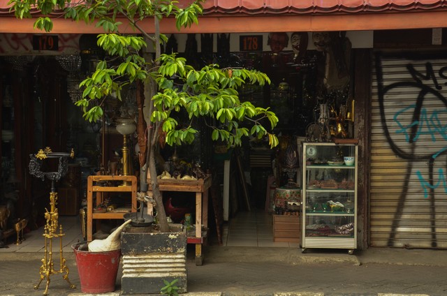 Toko barang antik di Jalan Surabaya, Menteng, Jakarta Pusat (Foto: Kumparan/Argya Dharma Maheswara)