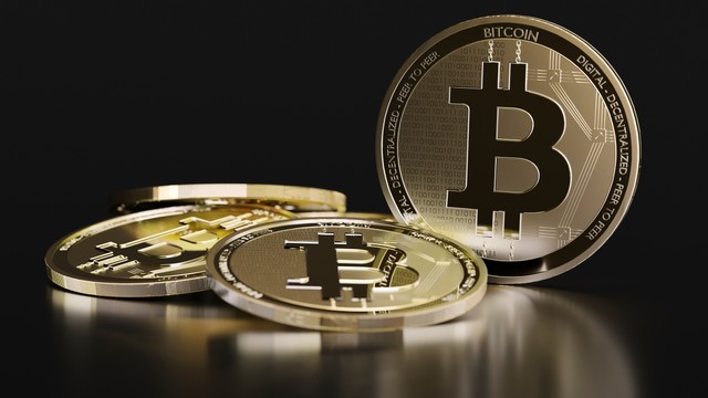 Ilustrasi bitcoin. Foto:  Westend61/Getty Images