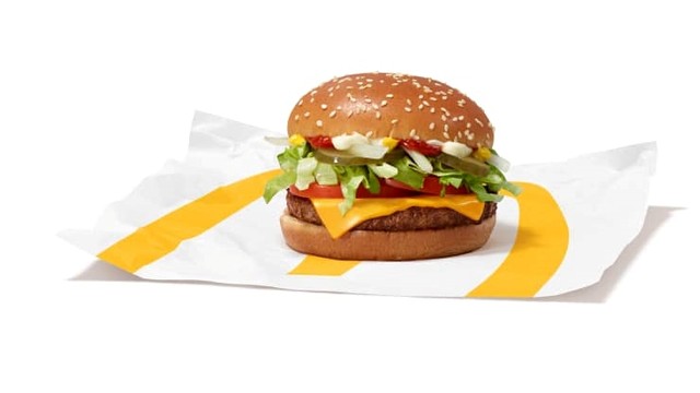 Menu burger McPlant McDonald's. Foto: McDonalds