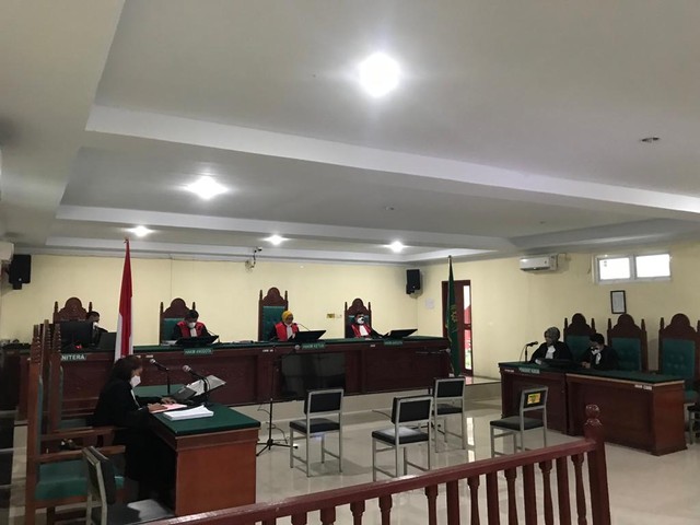 Hakim saat membacakan keputusan dalam sidang antigen illegal di Pengadilan Lubuk Pakam, Deli Serdang.
 Foto: Dok. Istimewa