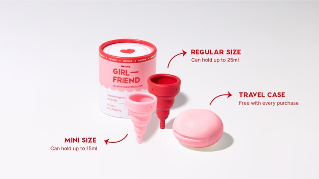Menstrual cup dan tisu basah ramah lingkungan dari Filmore. Foto: Filmore