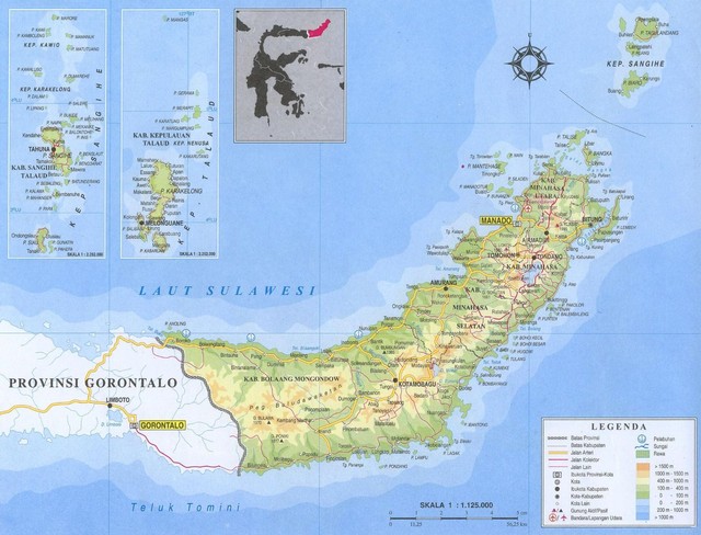 Peta Sulawesi Utara. Foto: BPK Perawakilan Provinsi Sulawesi Utara