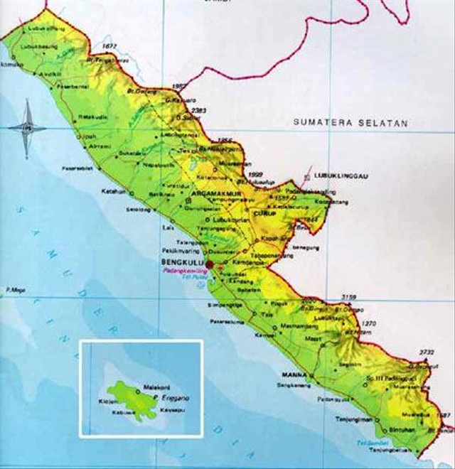 Peta Provinsi Bengkulu. Foto: BPK Perwakilan Bengkulu