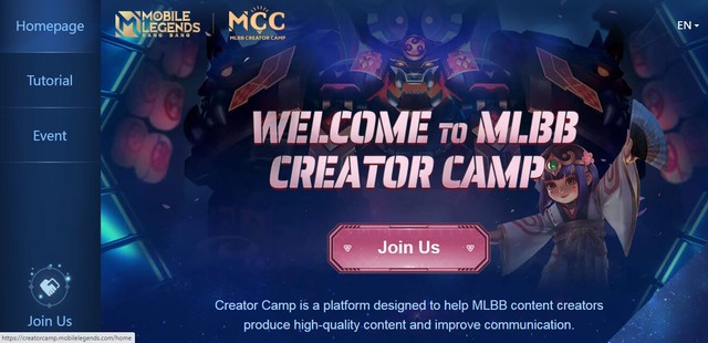 Website MLBB Creator Camp. (Foto: Tangkapan layar situs resmi MLCC)