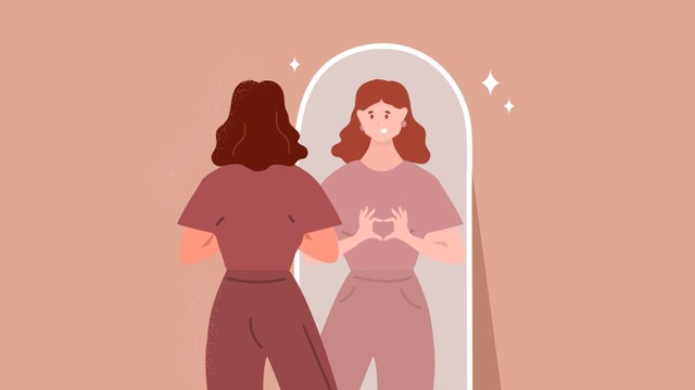 Ilustrasi self love saat Hari Valentine. Foto: ya_blue_ko/Shutterstock