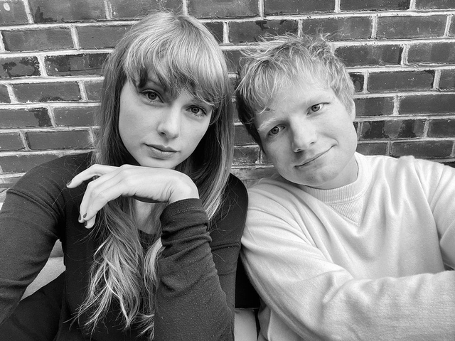 Ed Sheeran bersama Taylor Swift. Foto: Instagram/@teddysphotos