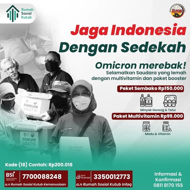 Jaga Indonesia dengan Sedekah. Foto: Dok. Rumah Sosial Kutub.