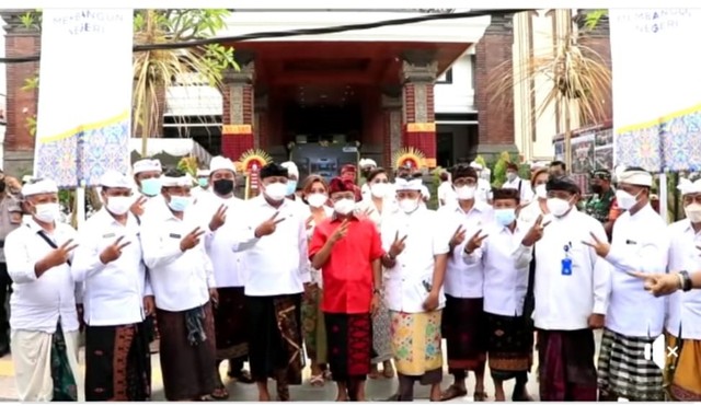 Screenshot video dukungan bagi Wayan Koster untuk menjadi Gubernur Bali 2 periode di Ginayar  - IST 