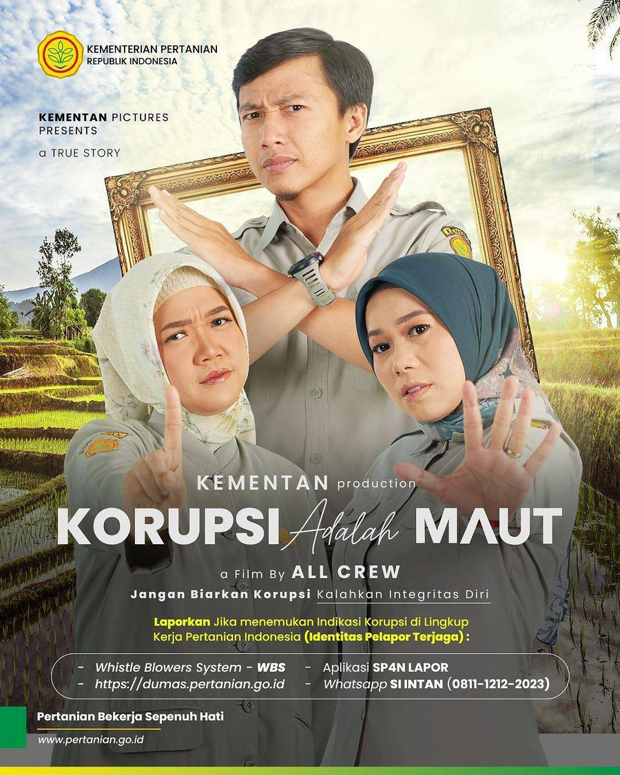 Kementan Unggah Poster ‘Korupsi Adalah Maut’, Cantumkan ‘a True Story’ - kumparan.com